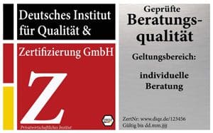 DIQZ-Prüfzeichen Zertifizierung Beratungsqualität