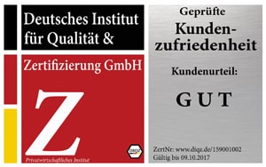 Zertifizierung Geprüfte Kundenzufriedenheit, Deutsches Institut für Qualität & Zertifizierung